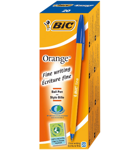 BiC Cristal Fine Ball Pen Orange Green