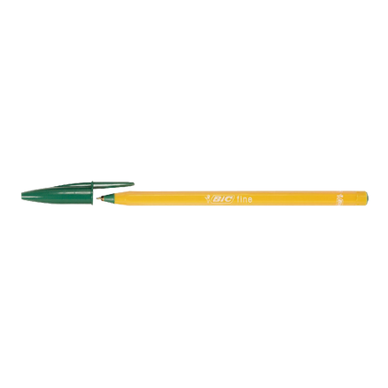 BiC Cristal Fine Ball Pen Orange Green