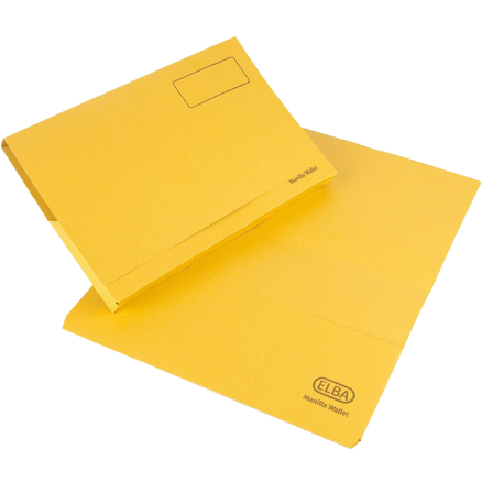 Elba Bright Manilla Document Wallet 285gsm Capacity