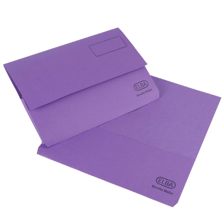 Elba Bright Manilla Document Wallet 285gsm Capacity