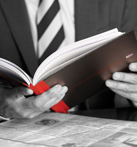 Oxford Black Red A5 Casebound Hardback Notebook