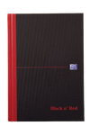 Oxford Black Red A5 Casebound Hardback Notebook