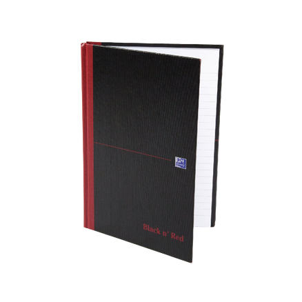 Oxford Black Red A5 Casebound Hardback Notebook