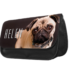 Personalised Golden Retriever Pup Pencil Make Up Case