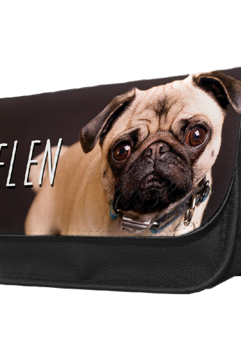 Personalised Golden Retriever Pup Pencil Make Up Case