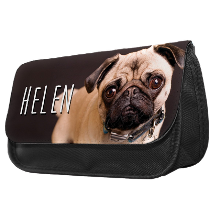 Personalised Golden Retriever Pup Pencil Make Up Case