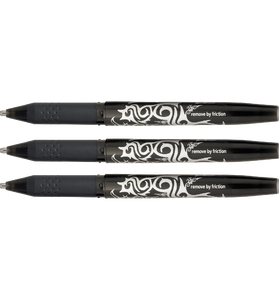 Pilot Frixion Erasable Rollerball Pack of 3 Black