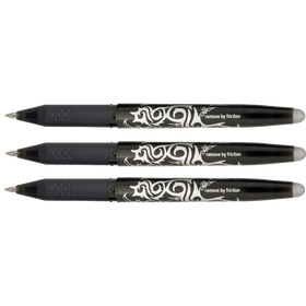 Pilot Frixion Erasable Rollerball Pack of 3 Black