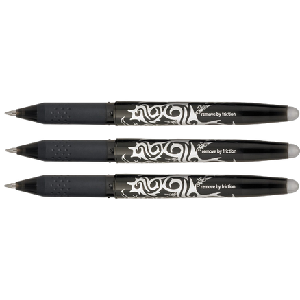 Pilot Frixion Erasable Rollerball Pack of 3 Black
