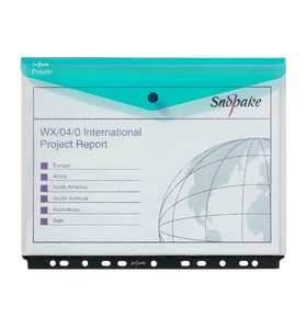 Snopake 15694 Polyfile A4 High Capacity Ring Binder Popper Wallet Landscape