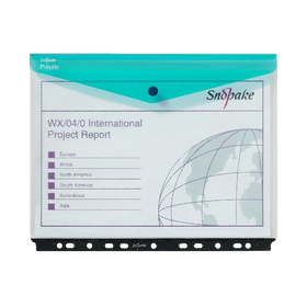 Snopake 15694 Polyfile A4 High Capacity Ring Binder Popper Wallet Landscape