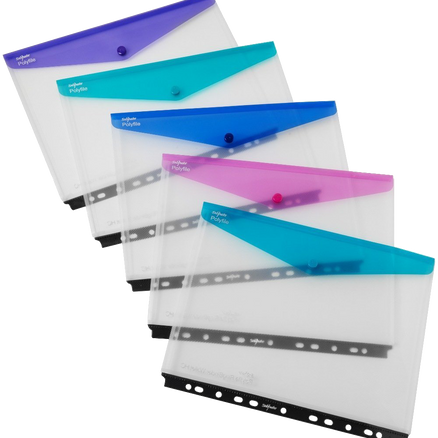 Snopake 15694 Polyfile A4 High Capacity Ring Binder Popper Wallet Landscape