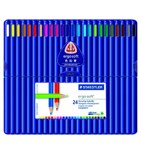 Staedtler Ergosoft 157 SB24 Triangular Colouring Pencils Assorted Colours