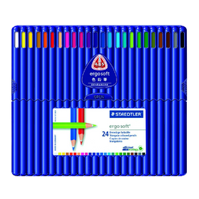 Staedtler Ergosoft 157 SB24 Triangular Colouring Pencils Assorted Colours
