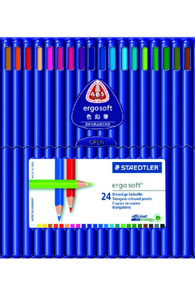 Staedtler Ergosoft 157 SB24 Triangular Colouring Pencils Assorted Colours