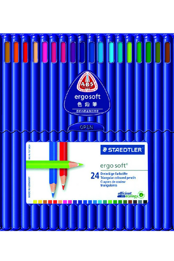 Staedtler Ergosoft 157 SB24 Triangular Colouring Pencils Assorted Colours