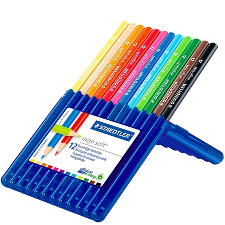 Staedtler Ergosoft 157 SB24 Triangular Colouring Pencils Assorted Colours
