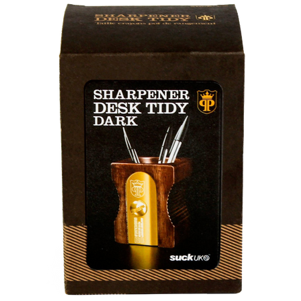 SUCK UK Pencil Sharpener Desk Tidy Natural
