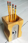 SUCK UK Pencil Sharpener Desk Tidy Natural