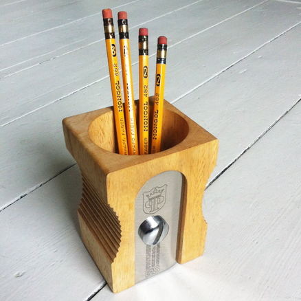 SUCK UK Pencil Sharpener Desk Tidy Natural